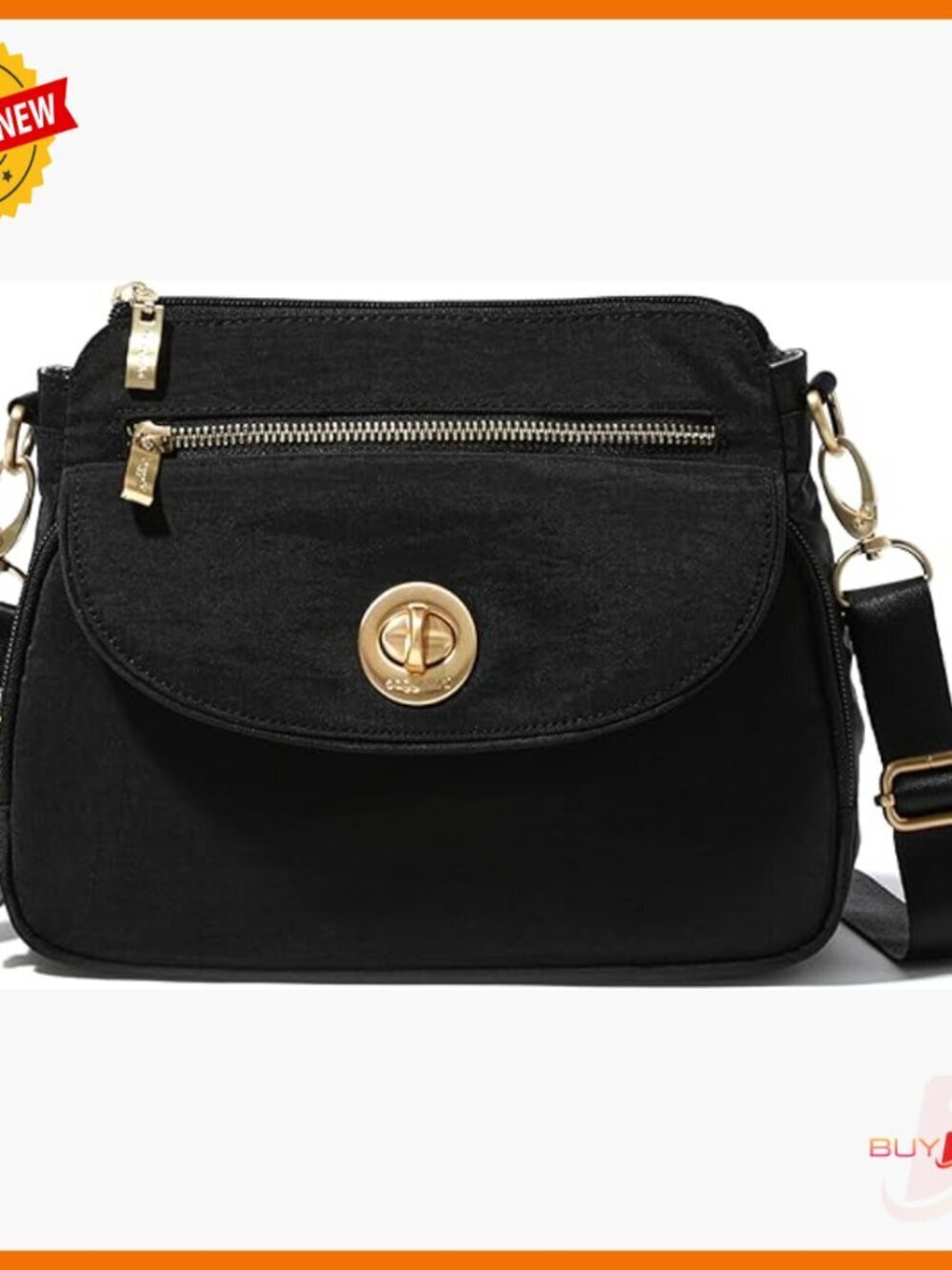Lightweight Water-Resistant RFID Crossbody Bag with Adjustable Strap